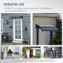 Door Canopy Awning Outdoor Window Rain Shelter Cover for Front/Back Door Porch Black 100 x 75cm Image 4