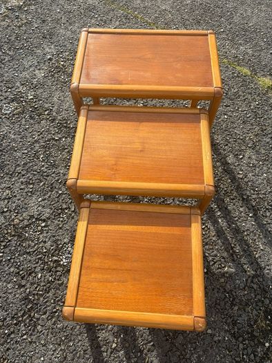 Mid-century vintage retro danish style nest of tables c1970