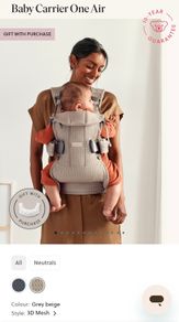 babybjorn one carrier pearly pink