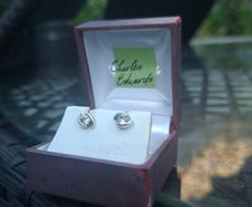 Lovely Vintage Charles Edwards Sterling Silver Earrings