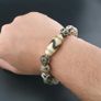 Antique Burmese Pumtek Pyu & Zigzag Pattern Himalayan Agate Bead Bracelet Image 4