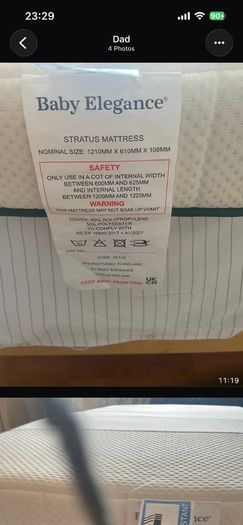 Baby Elegance Cot & Mattress (Used)