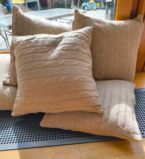 Knitted cushions