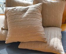 Knitted cushions