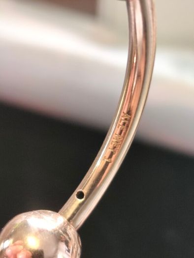 Pandora bangle bracelet 14k rose gold plated