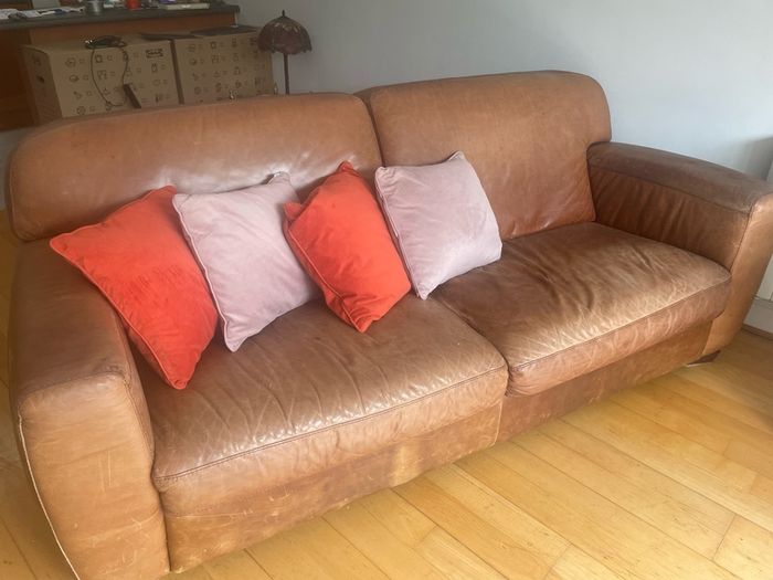 Tan Leather sofa offers