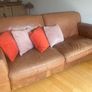 Tan Leather sofa offers Image 2