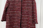Massimo Dutti Woven Cocoon Coat Jacket  Size L