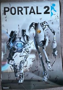 Signed PORTAL 2 Valve Development Team Poster