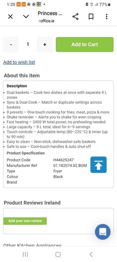 Brand New 8Ltr Air Fryer....ln Box...