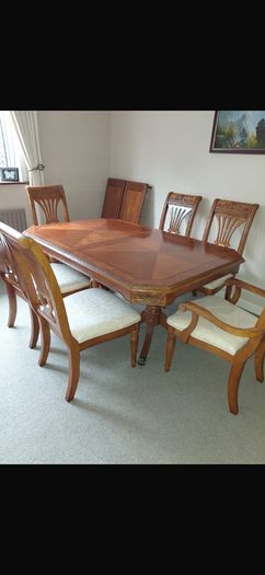 Solid timber table and chairs