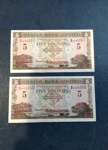 Two  Sterling  Mint Uncirculated   Notes