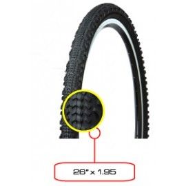 26 1.95 Black Semi Slick Mi2607