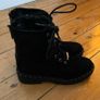 Ladies Schuh Black Suede Ankle Boots, Size 40 / 7 Image 4