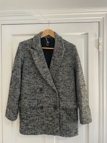 & Other Stories wool herringbone coat