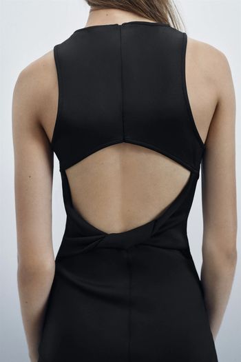 ZARA NEOPRENE-EFFECT Fitted sleeveless dress