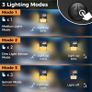 4 Pack 140LED Solar Security Lights Outdoor, Solar Motion Sensor Lights Image 3