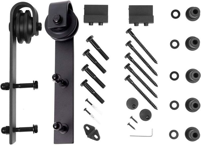 6ft Sliding Barn Door Hardware Kit Track Rail System for Wooden Door 183cm