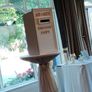 Handcrafted wedding post box for hire.  local collection. Can deliver for extra charge. . Deposit secures Date. Box Fitted with lock and key. Image 2