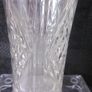 Vintage Heavy Art Deco Presssed Glass Vase Image 4