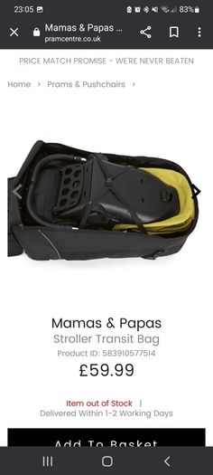 Mamas & Papas travel suitcase