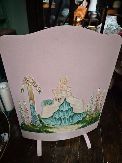 Barbola Vintage Art Deco firescreen