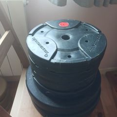 Ez curl bar and 90kg of weights