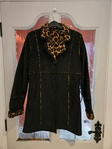 Vintage style  Faux fur swede Jacket