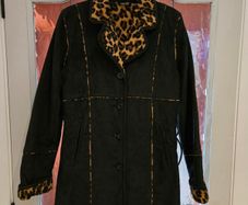 Vintage style  Faux fur swede Jacket