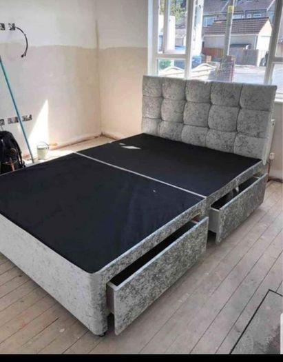 New Stylish single ,Double 4ft, 4ft6, King 5ft And 6ft Superking Sizes Divan Beds Instock. Drawers And Optional Tufted Mattresses Available. Free Delivery