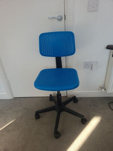 blue ikea chair