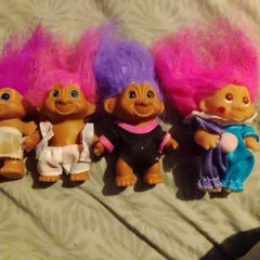 vintage baby trolls including Dam clown