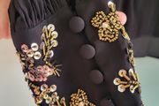 &amp; other stories black pussy bow blouse with embellished cuffs Sz 10 UK - Rrp 89.99