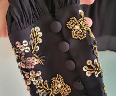 & other stories black pussy bow blouse with embellished cuffs Sz 10 UK - Rrp 89.99