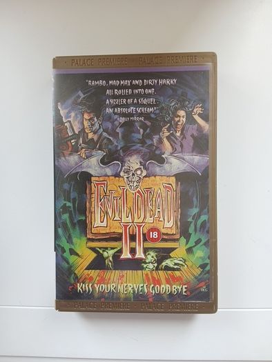 Evil Dead 2 Kiss Your Nerves Goodbye Film On Large Box Rental Version (Not Ex Rental)