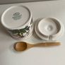 Pretty vintage Portmerion  lidded  conserve pot with spoon Image 3
