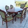 Beautiful Italian design inlaid table with 6 chairs Including 2 carvers Image 9