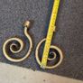 Distressed antique gold curtain finials Image 4