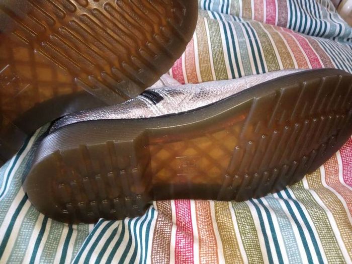 Dr Martens Silver 2976 Junior Leather Chelsea Boots , Size Eu 33, Uk 1