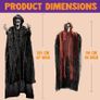 Halloween Hanging Grim Reapers 3 Pack One 47inch and Two 35inch Halloween Grim Reapers, Halloween Skeleton Flying Ghost for Haunted House Prop decor, Halloween Outdoor Indoor Decor Image 5