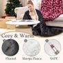 Electric Heated Blanket Throw,Electric Throw with 4 Heat Settings & 4 Hours Auto-Off Timer, LCD Display,Grey Heating Blanket Flannel Sherpa for Sofa and Bed Image 2