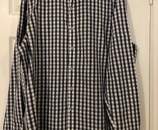 Moss 1851 Navy & White Check Shirt - XXL - 100% Cotton