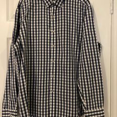 Moss 1851 Navy & White Check Shirt - XXL - 100% Cotton