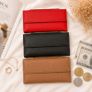 Leather Wallet for Women Card Holder Purse, Multi Compartment Clutch Wallet Image 5