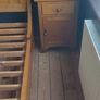 Sleigh bed+ Locker Spanish Chestnut Wood Image 3