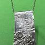 Handmade sterling silver long pendant with Celtic Triskele. 18 inch necklace Image 4