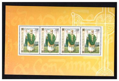 2003 Ireland St. Patrick's Day Commemorative Stamp Booklet Pane Mint Never Hinged (MNH). Hibernian HP136