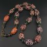 Antique Venetian Style Eyes Glass Big Beads Necklace Image 2