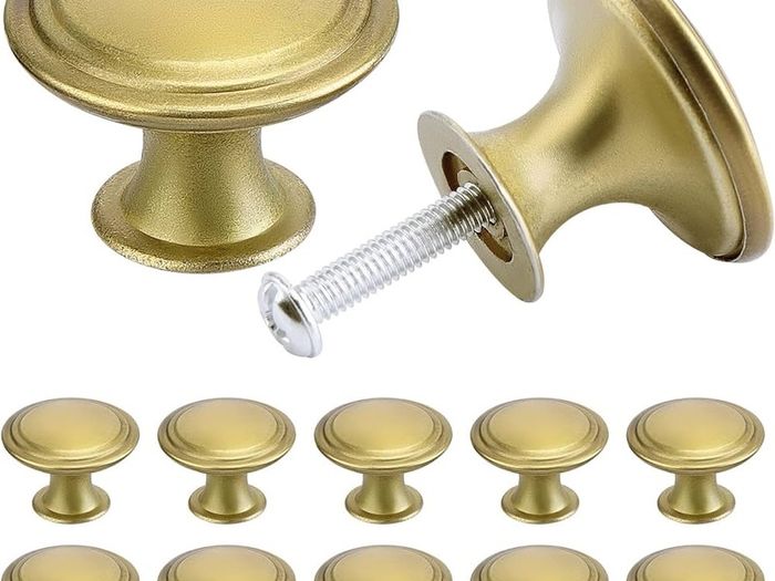 NEW SALE | 24PCS Vintage Cabinet Knobs, Chic Drawer Knobs, Antique Brass Kitchen Cupboard Handles, 30mm Round Furniture Door Knobs