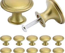 NEW SALE | 24PCS Vintage Cabinet Knobs, Chic Drawer Knobs, Antique Brass Kitchen Cupboard Handles, 30mm Round Furniture Door Knobs